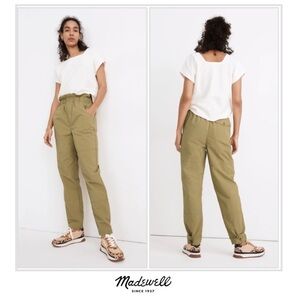 NEW Madewell Ripstop Pull-On Paperbag Pants